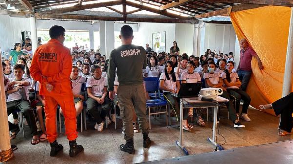 CBMEPI, Defesa Cilvil e Semarh reforçam estratégias de prevenção e conscientização.(Imagem:Ascom Semarh)
