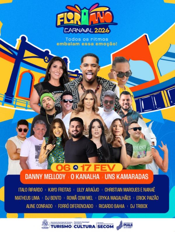 Carnaval 2026 promete movimentar Floriano com festa, cultura e muita anima&ccedil;&atilde;o.(Imagem:Reprodu&ccedil;&atilde;o/Instagram)