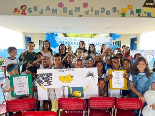 Ação na Escola Municipal Benedito Rodrigues celebra o Dia Mundial da Água(Imagem:Reprodução/Instagram)