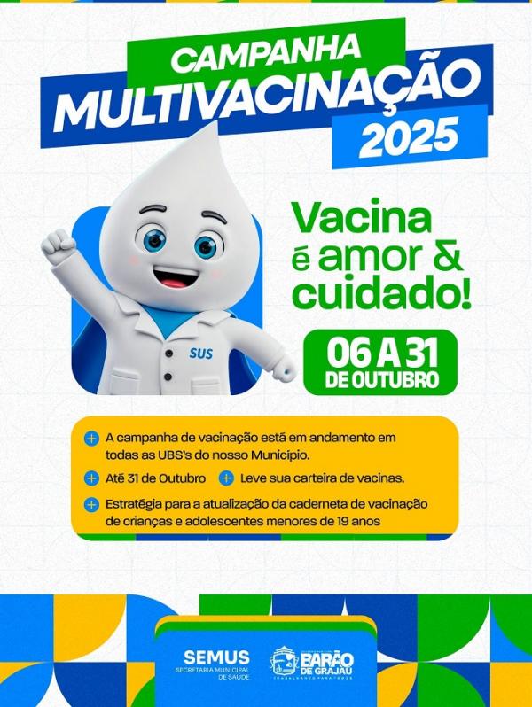 Barão de Grajaú inicia Campanha de Multivacinação 2025 para crianças e adolescentes.(Imagem:Divulgação)