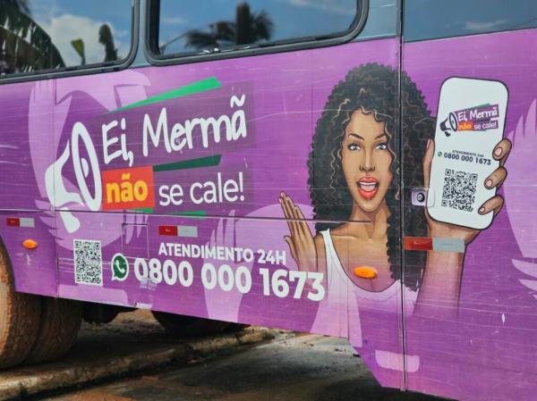 Ônibus Lilás (Imagem:Ascom Sempi)