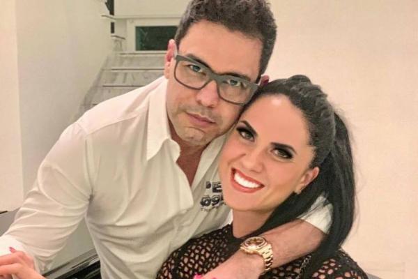 Zezé de Camargo e a noiva Graciele Lacerda(Imagem:Reprodução)