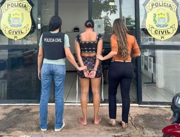 Jovem é presa acusada de favorecer prostituição de adolescente de 17 anos após enganar vítima com proposta de trabalho.(Imagem:Divulgação/PCPI)