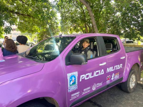 Viaturas lilás serão usadas para prender agressores de mulheres no Piauí(Imagem:Divulgação)