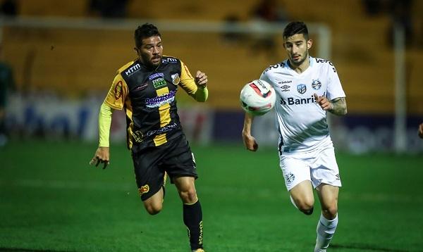 Tricolor perde de 2 a 0 para o Novorizontino.(Imagem:Lucas Uebel/Grêmio FPBA/Direitos Reservados)