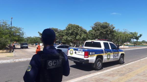 Guarda dispersa aglomeração durante campeonato de pipa no Lagoas do Norte(Imagem:Reprodução)