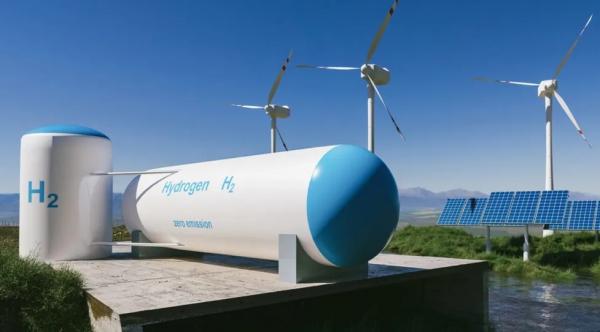 Projeto de produção de hidrogênio verde em associação com uso de energia eólica e solar.(Imagem:Divulgação)