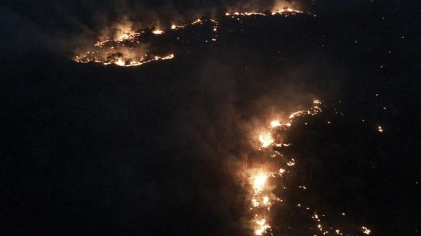 Incêndio em serras na divisa do Piauí com Ceará(Imagem:Divulgação)