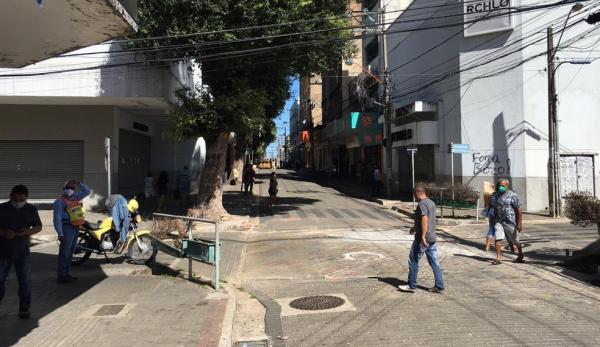 Centro de Teresina durante a pandemia da Covid-19.(Imagem:Murilo Lucena /TV Clube)