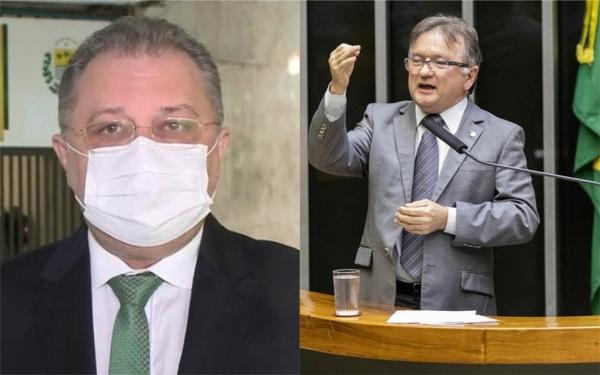 Secretário de saúde Florentino Neto e ex-secretário de administração e previdência do Piauí Merlong Solano(Imagem:Divulgação)