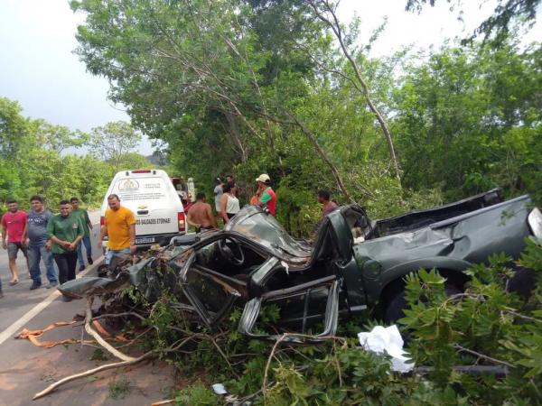 Criança de 9 anos morre em acidente na BR-135 em Gilbués, Sul do Piauí.(Imagem:PM-PI)