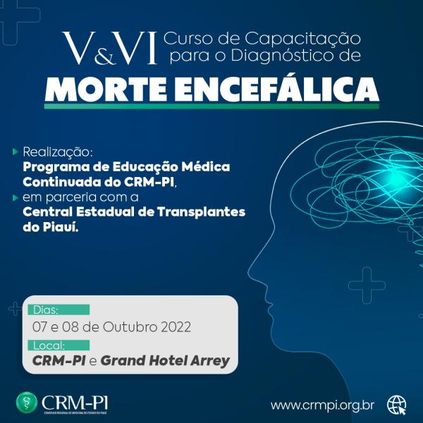 CRM-PI abre inscrições para cursos de atualização médica e para o diagnóstico de morte encefálica(Imagem:Divulgação)