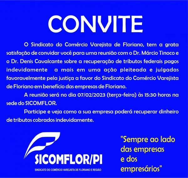 SICOMFLOR convoca empresários para reunião nesta terça (07)(Imagem:Divulgação)