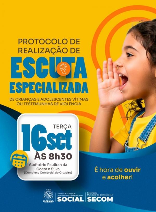 SEMDAS promove evento sobre Protocolo de Escuta Especializada de crianças e adolescentes.(Imagem:Secom)