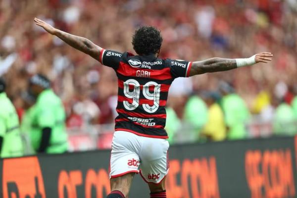 Gabigol comemora o último gol pelo Flamengo.(Imagem: Divulgação / Flamengo)