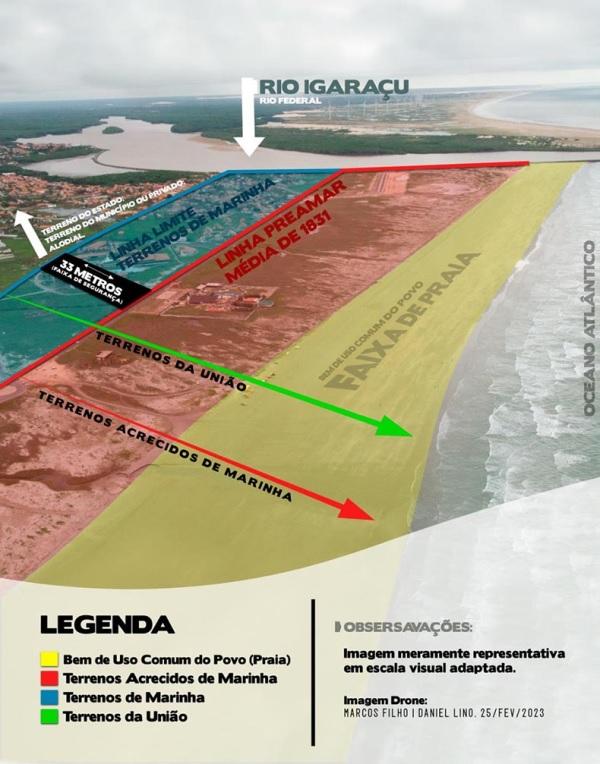 Piauí faz nova demarcação de linha de praia para combater construções ilegais no litoral(Imagem:Divulgação)