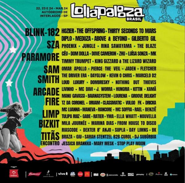 Lollapalooza 2024 anuncia line-up.(Imagem: Divulgação)