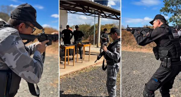Policiais da Força Tática do 3º BPM realizam treinamento com fuzil israelense Arad 556.(Imagem:Reprodução/Instagram)