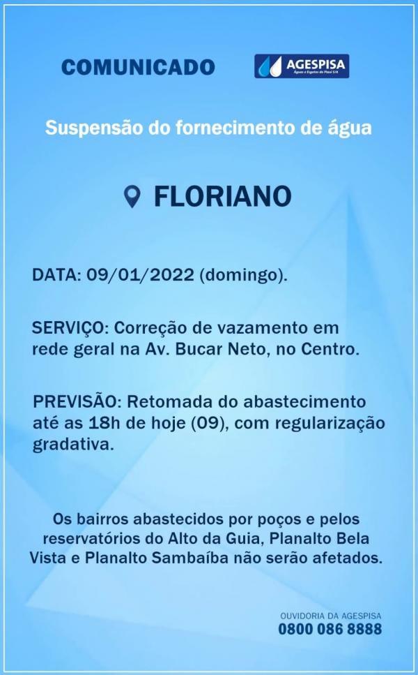 Comunicado Agespisa(Imagem:Divulgação)