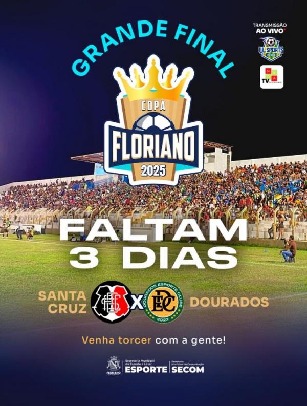 Grande Final da Copa Floriano acontece nesta sexta-feira (05) no Tiberão.(Imagem:Secom)