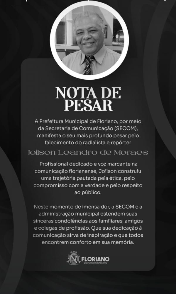 Nota de pesar (Imagem:Reprodu&ccedil;&atilde;o/Instagram)