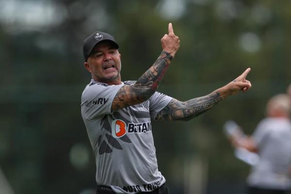 Jorge Sampaoli durante passagem pelo Atlético em 2020.(Imagem: Pedro Souza/Atlético)