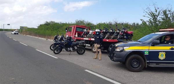 Operação da PRF prende seis e apreende quase 40 motos no Piauí(Imagem:Divulgação/PRF PI)