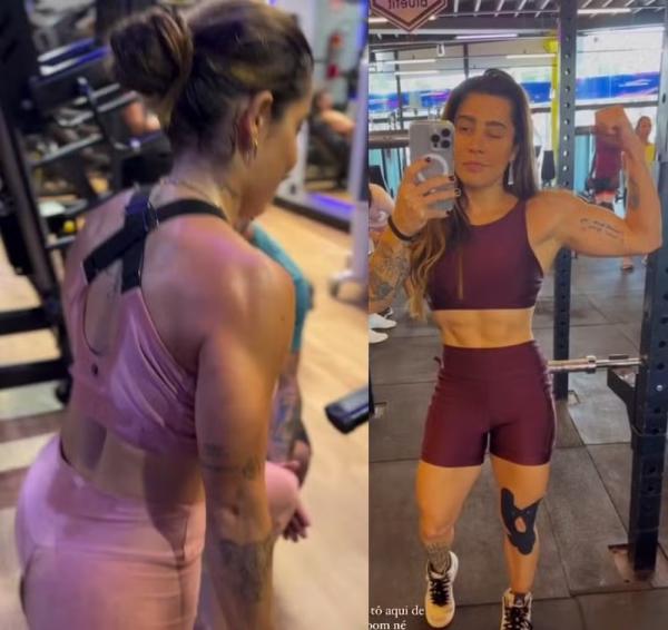 Lauana Prado mostra rotina de malhação na web.(Imagem:Reprodução/Instagram)