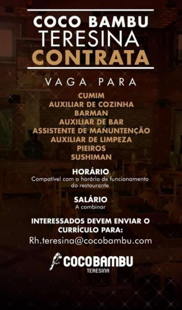 Há oportunidades para auxiliar de cozinha, barman, auxiliar de bar, assistente de manutenção, entre outras.(Imagem:Divulgação)