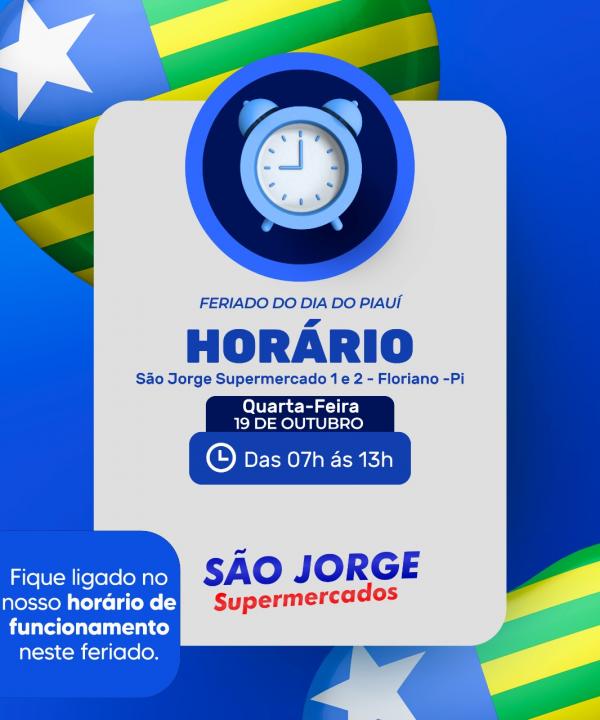 Feriado: confira o horário de funcionamento do São Jorge Supermercados(Imagem:Divulgação)