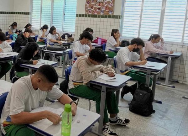 Estudantes da rede estadual participam do 1&ordm; Simulado Enem+ 2026.(Imagem:Ascom Seduc)