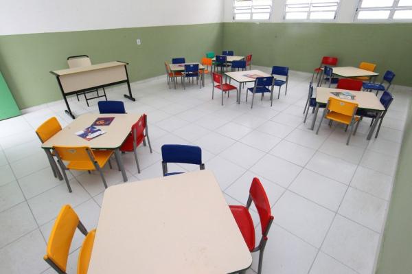 Escola de Educação Infantil e Ensino Fundamental em São Vicente, SP.(Imagem:Alexsander Ferraz/A Tribuna Jornal)