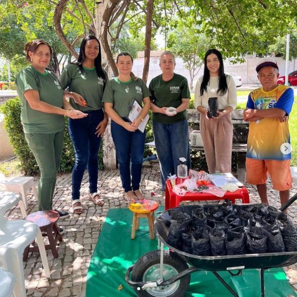 Equipe de Educação Ambiental promove oficina de produção de mudas nativas para reflorestamento.(Imagem:Reprodução/Instagram)