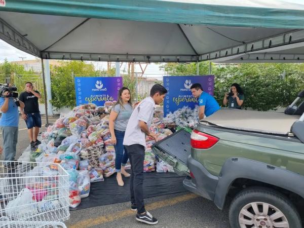 Dia D da a Campanha Prato Cheio: Alimente a Esperança.(Imagem:Lucas Marreiros/g1)