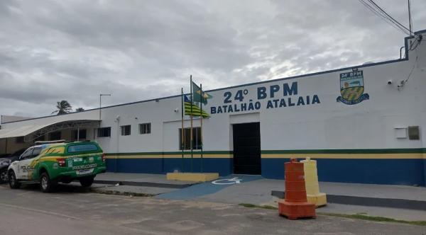 24º Batalhão da Polícia Militar, em Luís Correia (PI).(Imagem:Catarina Costa/g1 Piauí)