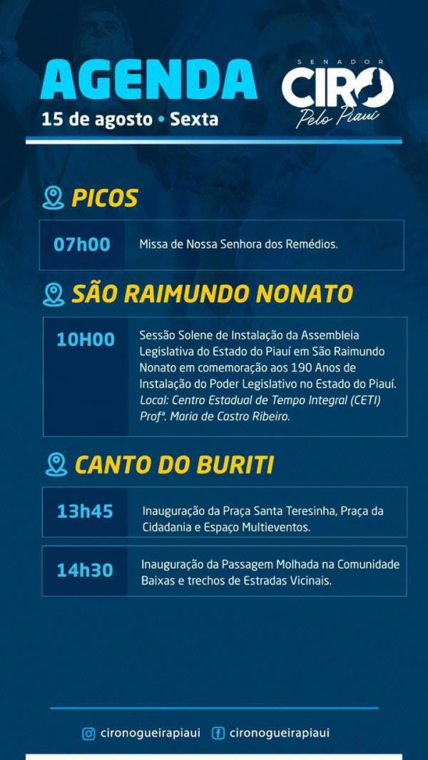 Agenda Ciro(Imagem:Ascom)