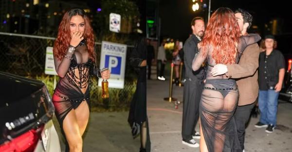 Anitta arrasa em look transparente para festa de aniversário.(Imagem:Getty Images)