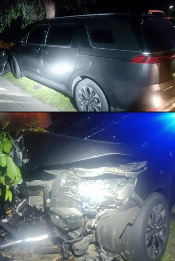 Imagens do carro Bianca Andrade após o acidente.(Imagem:Divulgação/Polícia Rodoviária Federal)