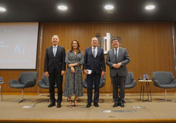 O evento reuniu autoridades e especialistas para discutir o uso da intelig&ecirc;ncia artificial na sa&uacute;de e estrat&eacute;gias tecnol&oacute;gicas na seguran&ccedil;a p&uacute;blica.(Imagem:Renato Braga)