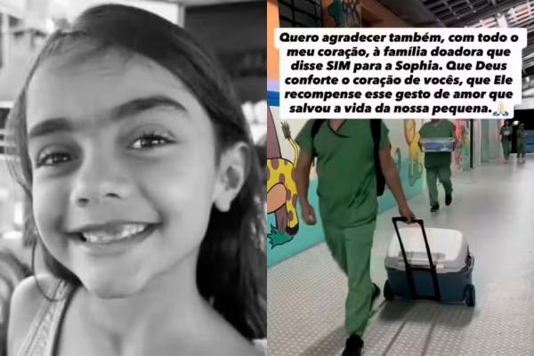 Cora&ccedil;&atilde;o de menina que morreu ap&oacute;s acidente no PI &eacute; doado a beb&ecirc; no CE.(Imagem:Reprodu&ccedil;&atilde;o/Redes Sociais)