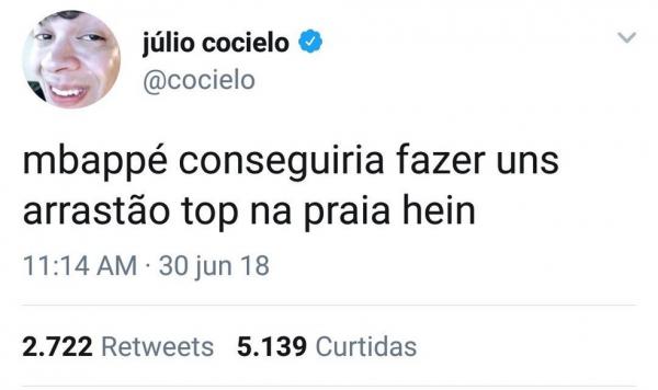 Youtuber Júlio Cocielo vira réu acusado de racismo após comentários em redes sociais(Imagem:Reprodução)