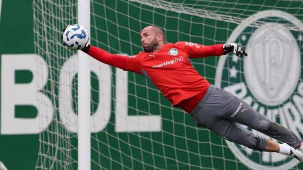 Marcelo Lomba durante treino do Palmeiras na Academia de Futebol.(Imagem:Cesar Greco)