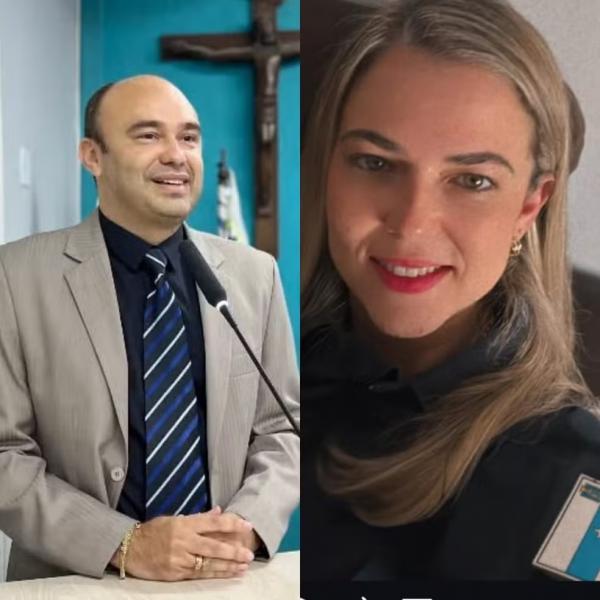 Thiciano Ribeiro da Cruz e Penélope Miranda de Brito(Imagem:Reprodução/ Câmara Municipal de Vereadores de Parn)