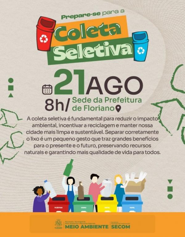Prefeitura de Floriano inicia Coleta Seletiva no município na próxima quinta (21).(Imagem:Secom)