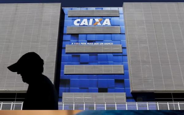 Caixa Econômica Federal fachada banco placa.(Imagem:Marcelo Camargo/Agência Brasil)