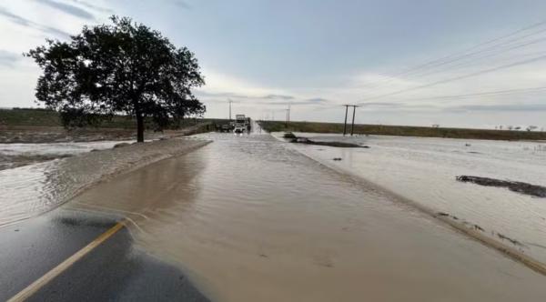 Registro de chuva no Sul do PI.(Imagem:Reprodução/Janderson Santos)