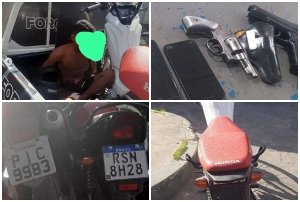 Força Tática efetua prisão de dupla após recuperação de veículos roubados em Floriano.(Imagem:Reprodução/Instagram)
