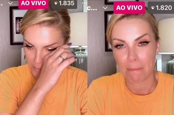 Ana Hickmann chora durante live (Imagem:Reprodução/instagram)