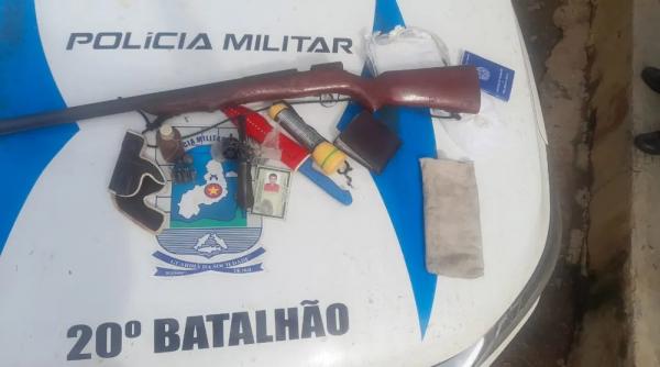 Homem é preso suspeito de matar o próprio tio após vítima matar ovelha, em Paulistana.(Imagem:Polícia Militar)