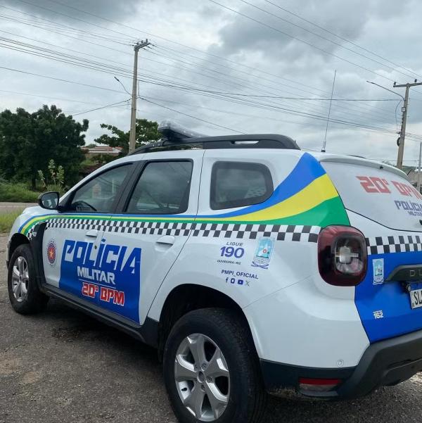 Viatura do 20º BPM em Paulistana, no Piauí.(Imagem:Polícia Militar)